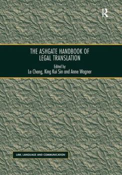 Hardcover The Ashgate Handbook of Legal Translation Book