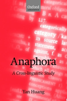 Paperback Anaphora: A Cross-Linguistic Study Book