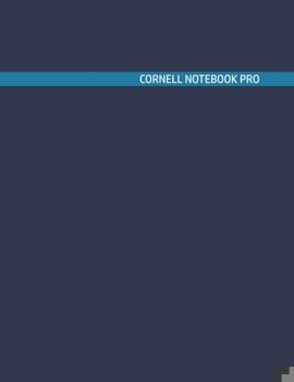 Paperback Cornell Notebook Pro: Large Note Taking System For School And University. College Ruled Pretty Light Notes. Asphalt Cerulean Blue Cover - Tr Book