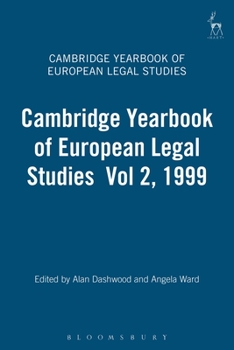 Cambridge Yearbook of European Legal Studies Volume 2, 1999