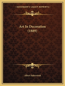 Paperback Art In Decoration (1889) Book