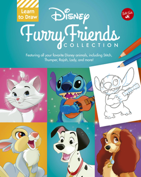 Paperback Learn to Draw Disney Furry Friends Collection: Featuring All Your Favorite Disney Animals, Including Stitch, Thumper, Rajah, Lady, and More! Book