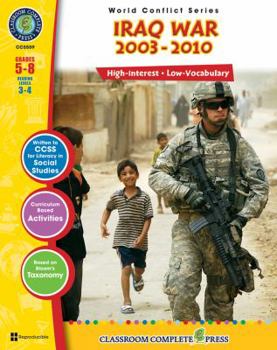 Paperback Iraq War 2003-Present, Grades 5-8: Reading Levels 3-4 Book