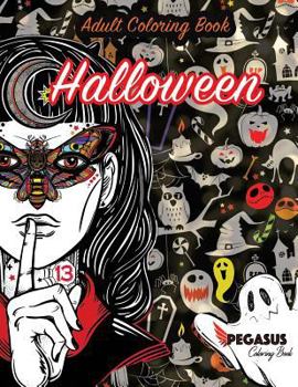 Paperback Adult coloring book: Scary and Elegant coloring book for Halloween Book