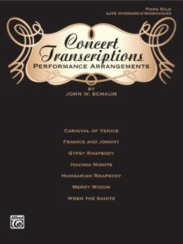 Paperback Concert Transcriptions: Performance Arrangements (Schaum Method Supplement) Book