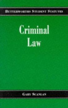 Paperback Criminal law (Butterworths student statutes) Book