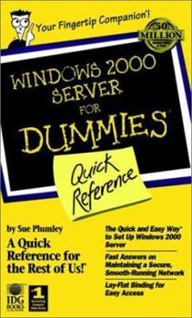 Paperback Microsoft Windows 2000 Server for Dummies Quick Reference Book