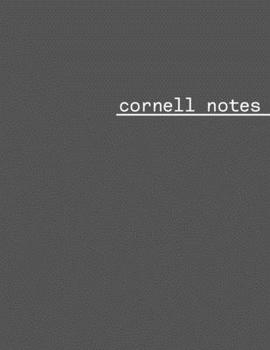 Paperback Cornell notes: Cornell notes notebook 8.5 x 11, 120 pages, a great method to organize your notes, thoughts and lectures, a perfect gi Book