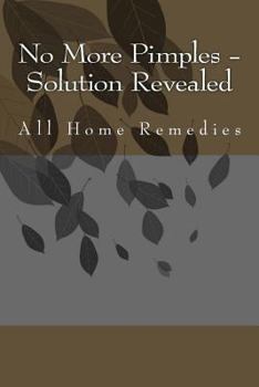 Paperback No More Pimples - Solution Revealed Book