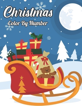 Paperback Christmas Color by Number: 50 Pages Coloring Book for Kids Book