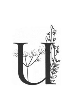 U: monogram initial Letter U - Personalized Initial Monogram Letter U  College Ruled Notebook - 6 x 9 inch Pocket Size: Cute Alphabet Vintage ...