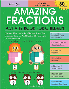 Paperback Amazing Fractions: Activity Book for Children Book