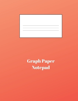 Paperback Graph Paper Notepad: 5x5 Grid Size Sheets - 8.5 x 11 Red Book