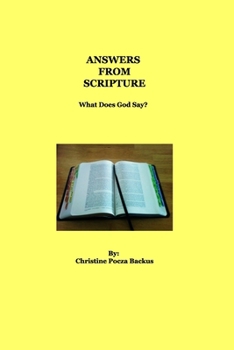 Paperback Answers From Scriptures: What does God Say? Book