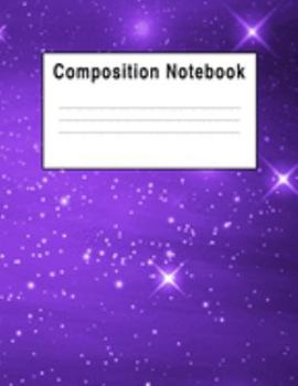 Paperback Composition Notebook: Purple Galaxy Nebula Stars Book