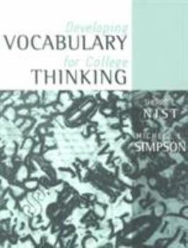 Paperback Developing Vocabulary for College Thinking Book