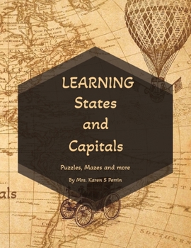 Paperback Learning States and Capitals: Activity Book, Puzzles, Mazes and More Book