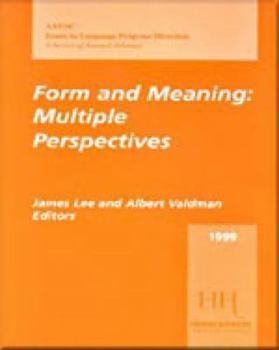 Paperback Form and Meaning: Multiple Perspectives, 1999 Aausc Volume Book