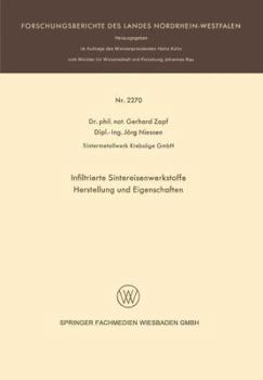 Paperback Infiltrierte Sintereisenwerkstoffe: Herstellung Und Eigenschaften [German] Book