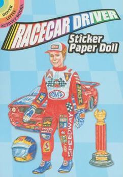 Paperback Racecar Driver Sticker Paper Doll Book