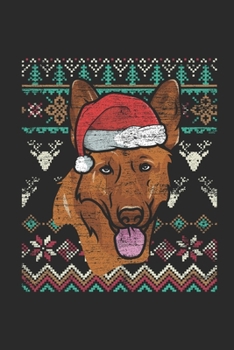 Paperback Ugly Christmas Sweater - German Shepherd: Blank Lined Notebook - Journal for Ugly Christmas Gift And New Year Gift Idea Book