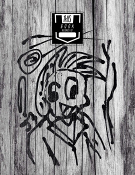 Guitar Tab Notebook: Wood Graffiti - Blank Guitar Tablature, Large Notebook