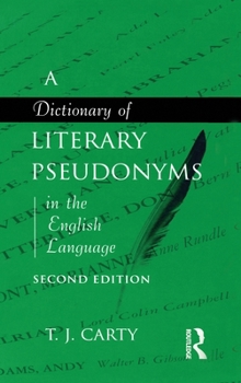 Hardcover A Dictionary of Literary Pseudonyms in the English Language Book