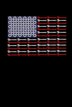 Paperback Notebook: Usa Mechanic Wrench Nuts Gift 120 Pages, 6X9 Inches, Blank Book