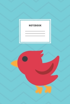 Notebook: Red Funny Bird Notebook And Composition Book Journal Soft Cover Lined Planner Diary