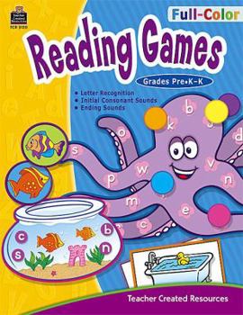 Paperback Full-Color Reading Games, Prek-K Book