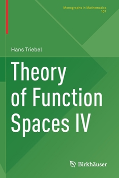 Paperback Theory of Function Spaces IV Book
