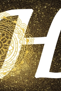 H: Personalized Dot Grid Bullet BUJO Notebook Journal Modern Gold Mandala Minimalist Initial Monogram Letter H- Many Usage Handy Travel Size For Boys Men Teens