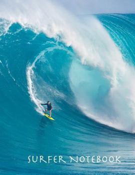 Paperback Surfer Notebook: 8.5 x 11 inch, wide ruled composition book, surf composition notebook, 150 pages Book