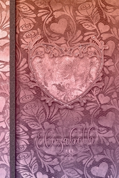 Paperback Elizabeth: Prompted Fill In The Blank Book For Couples - I Love You Because Book - Valentines Day Book