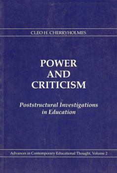 Paperback Power and Criticism: Poststructural Investigations in Education Book