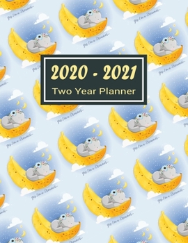 Paperback 2020-2021 Two Year Planner: An Elephant on the Moon Two Year Planner, Two Year Calendar 2020-2021, Daily Monthly Planner 2020 Size 8.5 x 11 Inch, Book