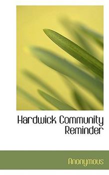 Paperback Hardwick Community Reminder Book