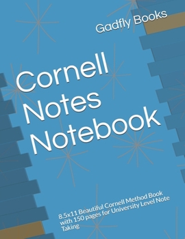 Cornell Notes Notebook: 8.5x11 Beautiful Cornell Method Book with 150 pages for University Level Note Taking