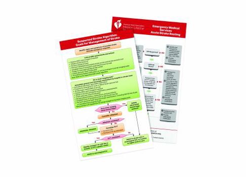 Cards 2020 AHA Algorithm for Suspected Stroke & Prehospital Stroke Scale Card - 25 Pack Book