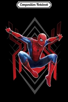 Paperback Composition Notebook: Marvel Spider-Man Far From Home Geometric Jumping Portrait Journal/Notebook Blank Lined Ruled 6x9 100 Pages Book