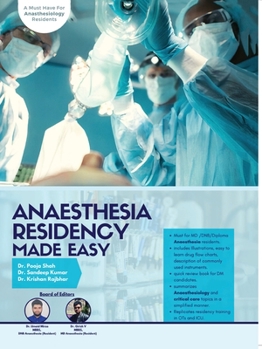 Paperback Anaesthesia Residency Made Easy Book