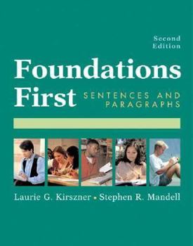 Paperback Foundations First: Sentences and Paragraphs Book