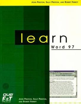 Paperback Learn Word 97 [With "Learn On-Demand" Software] Book