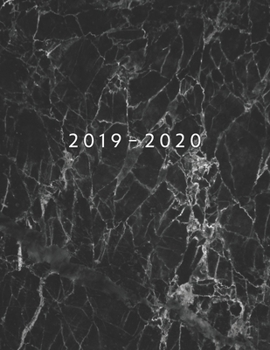 2019 - 2020: Weekly Planner Starting November 2019 - October 2020 | Week To View With Hourly Schedule | 8.5 x 11 Dated Agenda | Appointment Calendar | Organizer Book | Marble Black