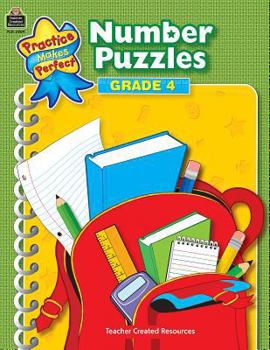 Paperback Number Puzzles Grade 4 Book