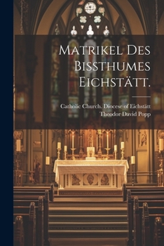 Paperback Matrikel des Bissthumes Eichstätt. [German] Book