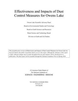 Paperback Effectiveness and Impacts of Dust Control Measures for Owens Lake Book