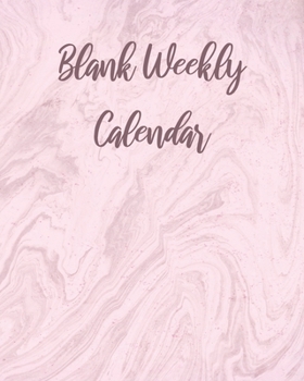 Blank Weekly Calendar: Monday through Friday undated 52-week planner