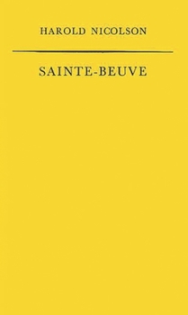 Hardcover Sainte-Beuve Book