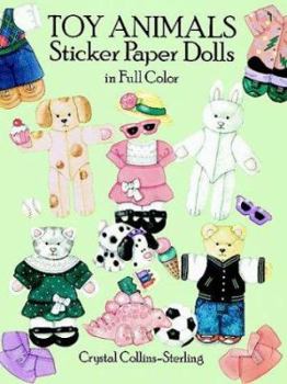 Paperback Toy Animals Sticker Paper Dolls in Full Color Book